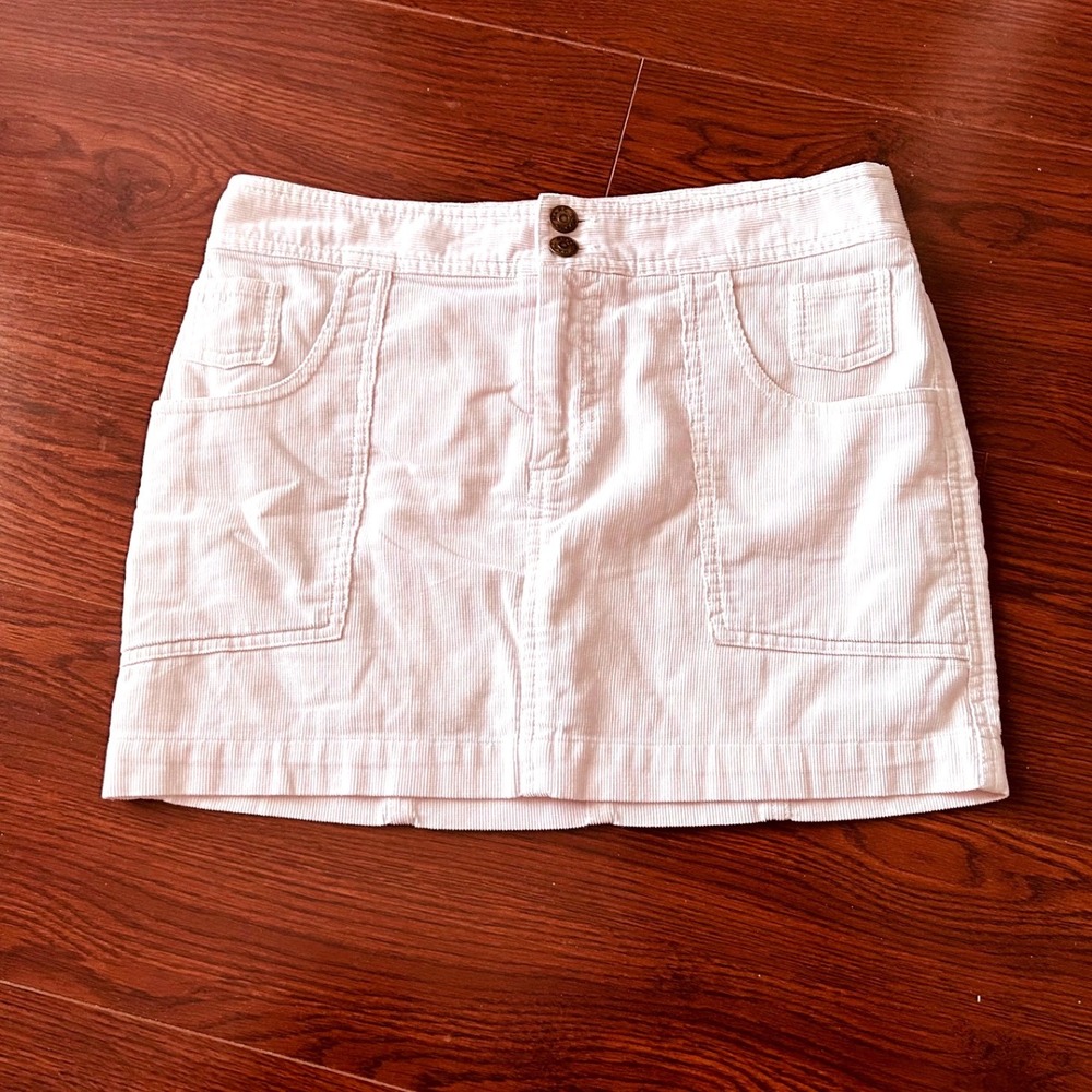 Marc Jacobs Pale Pink Corduroy Mini Skirt Size 6 Utility Pocket Pastel Womens